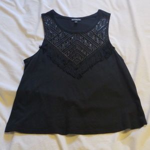 Express embellished black tank